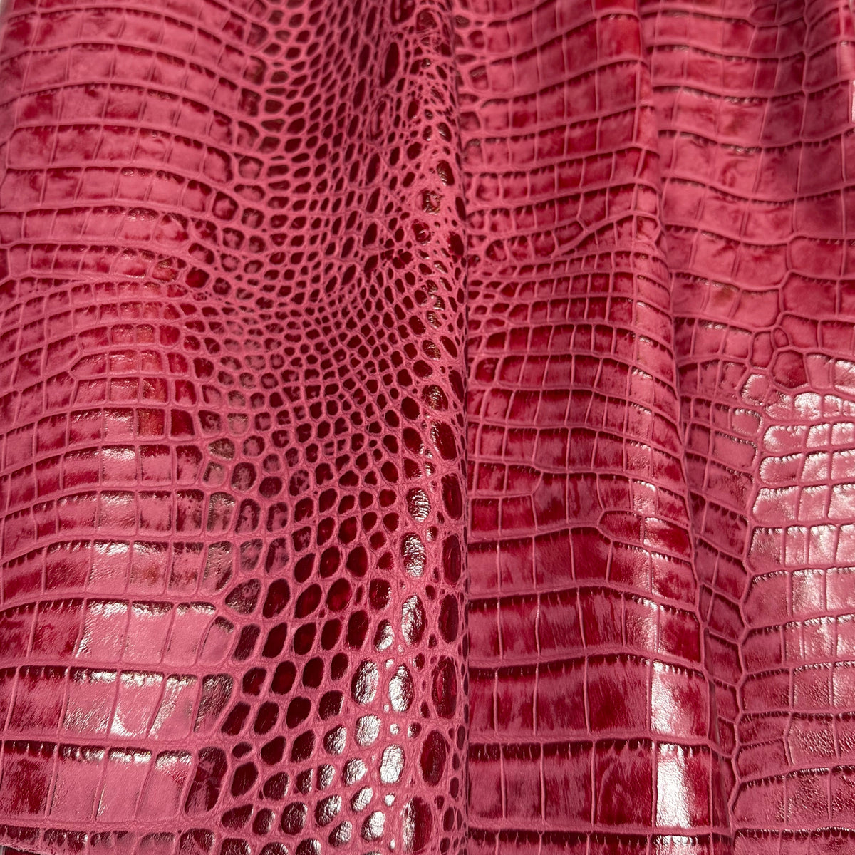 Safari Deep Croco Belly Crocodile Embossed Leather Hides & 12x12 Panels