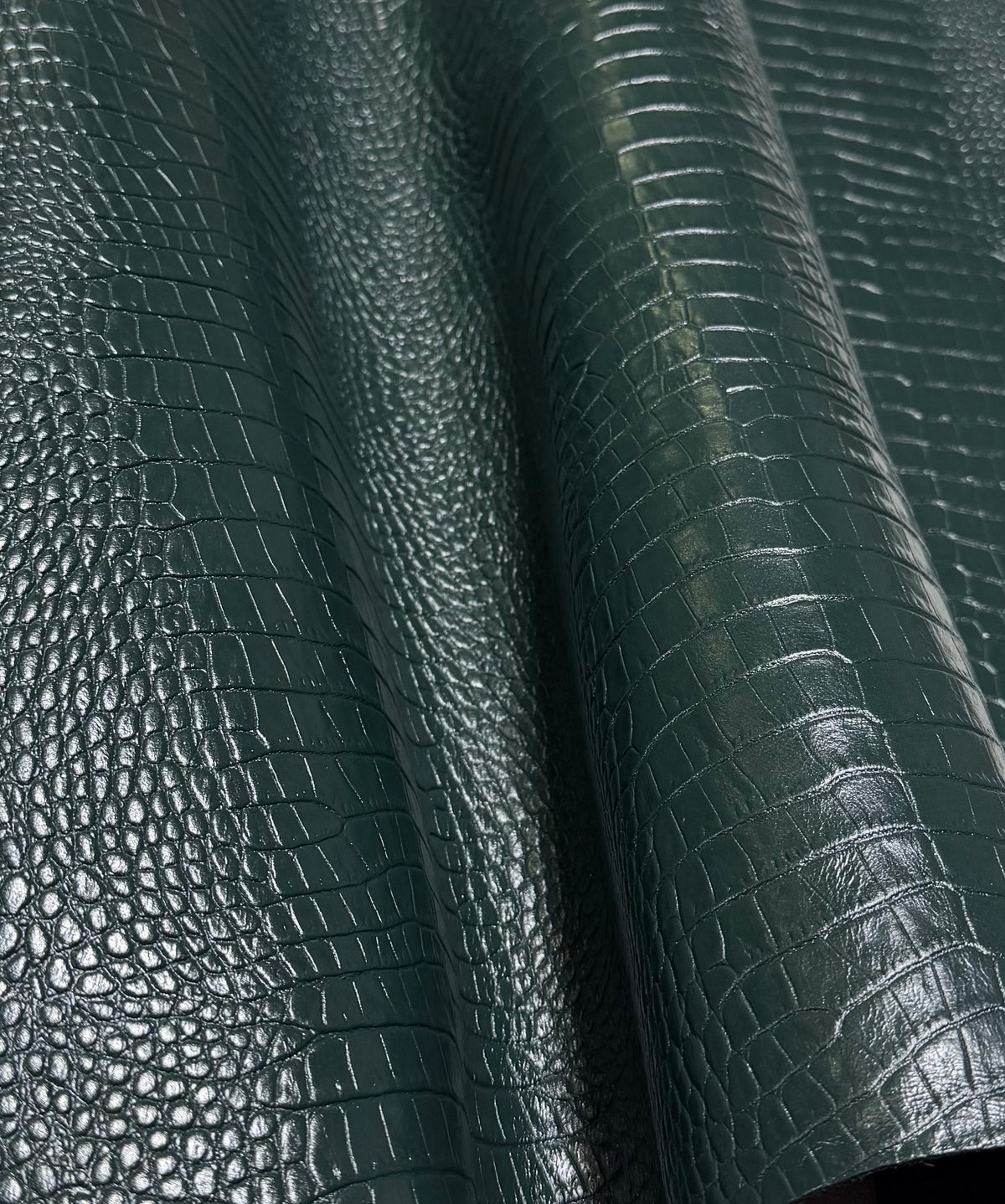Mucca Croco Crocodile Belly Embossed Cowhide Hides & 12x12 Panels
